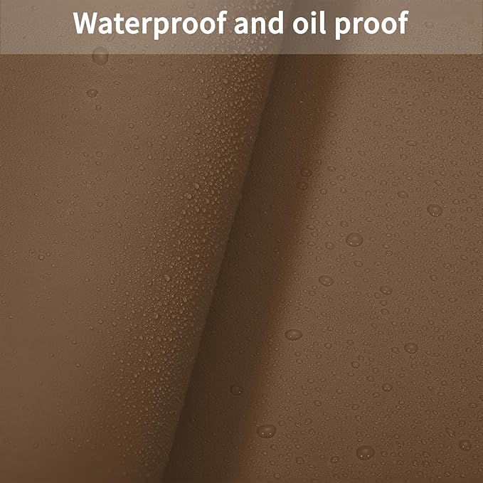 Leather Table Cover,1.8mm Thick,48x72 Inch Table Protector,Table Protector for Dining Room Table,Dining Table Cover,Table Cover Protector,Table Top Protector(Mud Color+Champagne Gold,48x72)