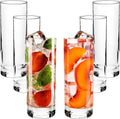Volarium Highball Glasses with Heavy Base, Clear Drinking Glasses Set for Water, Juice, Cocktails, Wine, Beer, and Whiskey, 12 1/4 Ounce, Set of 6 (Highball Glasses)