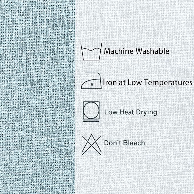 Hiasan 2 Pack Faux Linen Square Tablecloth - Wrinkle and Stain Resistant Washable Table Cloth for Kitchen Dining Room Holiday Table Cover for Party Dinner, Lux Slate Blue, 60 x 60 Inch