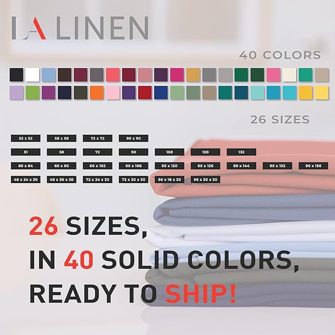 LA Linen Polyester Poplin Washable Square Tablecloth, Stain and Wrinkle Resistant Table Cover 72x72, Fabric Table Cloth for Dinning, Kitchen, Party, Holiday 72 by 72-Inch, Sage Dark