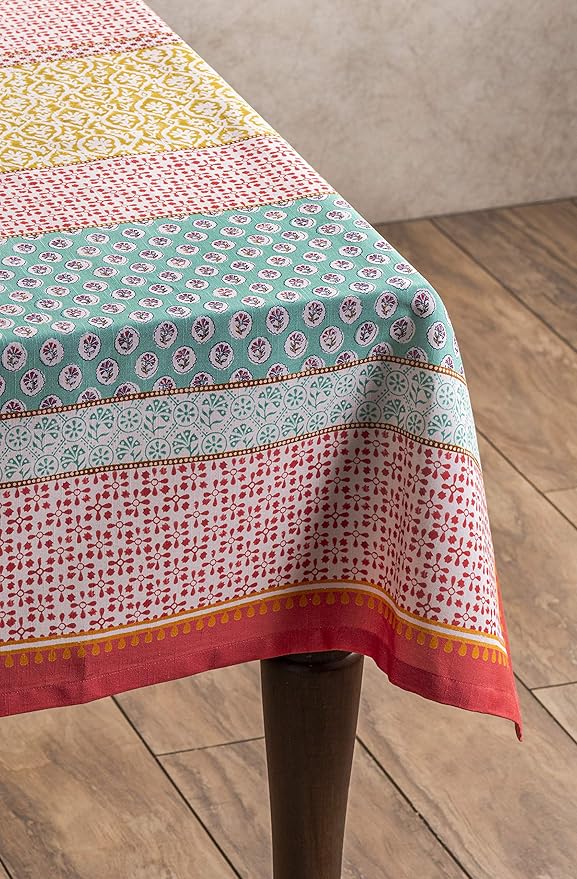Maison d' Hermine Table Cloth Rectangle Table 100% Cotton 70 x 120 Inches Tablecloth Reusable Decorative for Dining Room Farmhouse Home Valentines Day Decorations Spring Summer - Provence