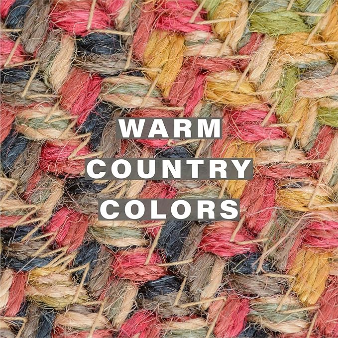 Homespice Kingston Dining Placemats, Warm Country Decor, Set of 6, Multicolor - 13x19 Rectangle Table Mats - Vibrant Colors, Durable, Easy to Clean and Protects Furniture
