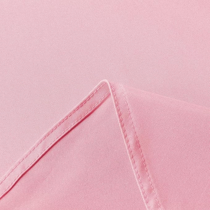 sancua Rectangle Tablecloth - 60 x 102 Inch - Stain and Wrinkle Resistant Washable Polyester Table Cloth, Decorative Fabric Table Cover for Dining Tables, Buffet Parties and Camping, Pink