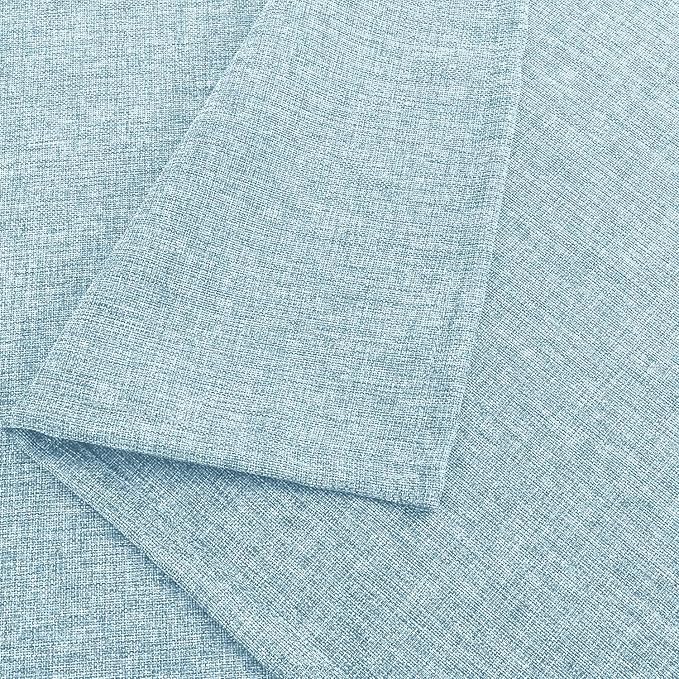 Hiasan 2 Pack Faux Linen Square Tablecloth - Wrinkle and Stain Resistant Washable Table Cloth for Kitchen Dining Room Holiday Table Cover for Party Dinner, Lux Slate Blue, 70 x 70 Inch