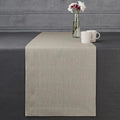 D'Moksha Homes Linen Natural Table Runner 90 Inches Long - 100% Pure Linen 14 x 90 Inch Table Runner for Dining, Valentines, Spring, Easter - Machine Washable