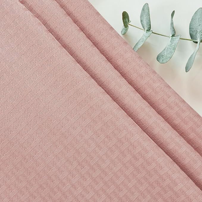 maxmill Square Tablecloth Weaved Texture Stain Resistant Waterproof Wrinkle Free Washable Soft Table Cloth, Decorative Fabric Table Cover for Dining Room Dinner Parties, 52 x 52 Inch, Pale Blush