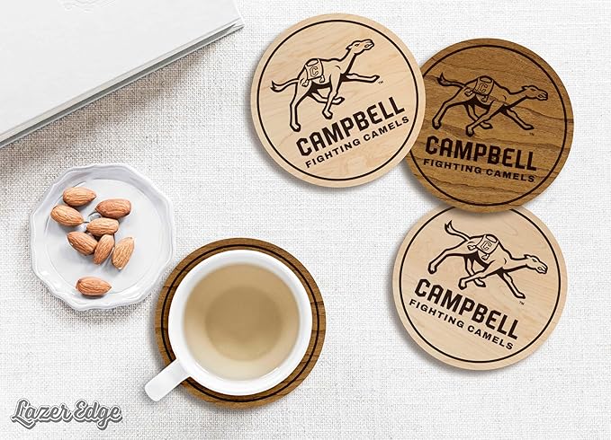 LazerEdge Campbell Camels Wooden Coaster Set - Maple Wood - Officially Licensed Product - 4-Pack