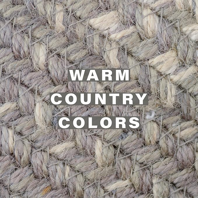 Homespice Grey Cloud Jute Braided Trivets for Table, Warm Farmhouse Decor, Set of 3, Grey 8" Round Heat Resistant Mat - Rich Colors, Easy to Clean, Durable and Protects Furniture