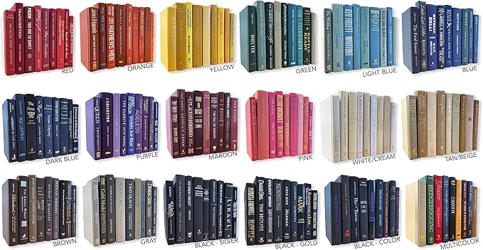 Real Books by Color® (1 Single, Purple) Decorative Bookshelf Home Decor Shelf Styling Photo Prop