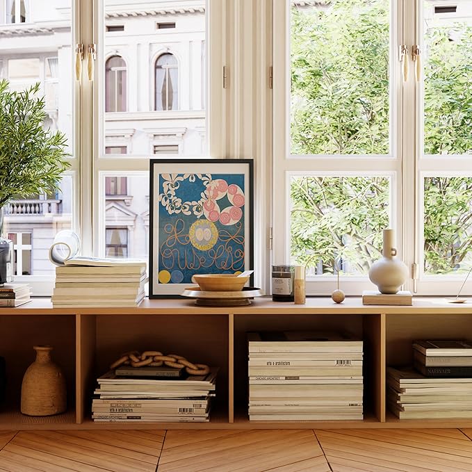 HAUS AND HUES 18x24 Picture Frame with Real Glass and Black Oak Matted to 16x20 - Oak 18x24 Frame With Glass - Includes Vertical and Horizontal Hang - Ideal for Home, Room, Office (18x24 in, Black)