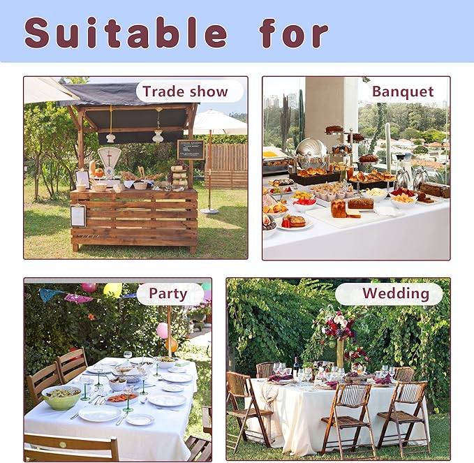 HolidayIdeas Yellow Fitted Table Covers - 96 x 30 Inch - 2 Pack Rectangle Tablecloths for 8 Foot Tables, Polyester Fabric Tablecloth for Parties, Baby Shower, Wedding, Trade Show