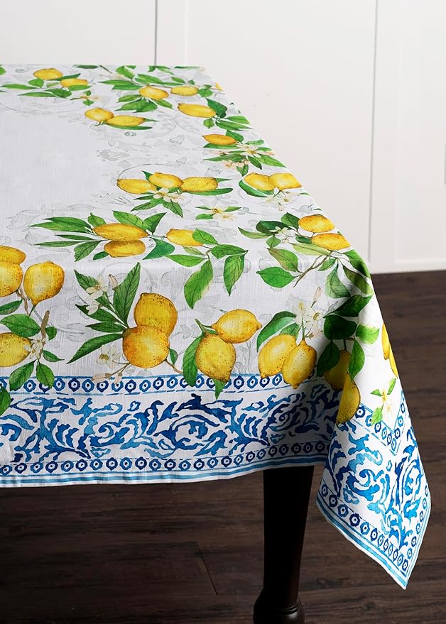 Maison d' Hermine Table Cloth Rectangle Table 100% Cotton 70 x 120 Inches Tablecloth Reusable Decorative for Dining Room Farmhouse Home Valentines Day Decorations Spring Summer - Cedrat