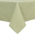Hiasan Faux Linen Rectangle Tablecloth - Wrinkle and Stain Resistant Washable Table Cloth for Kitchen Dining Room Holiday Table Cover for Dinner, Green, 90 x 156 Inch