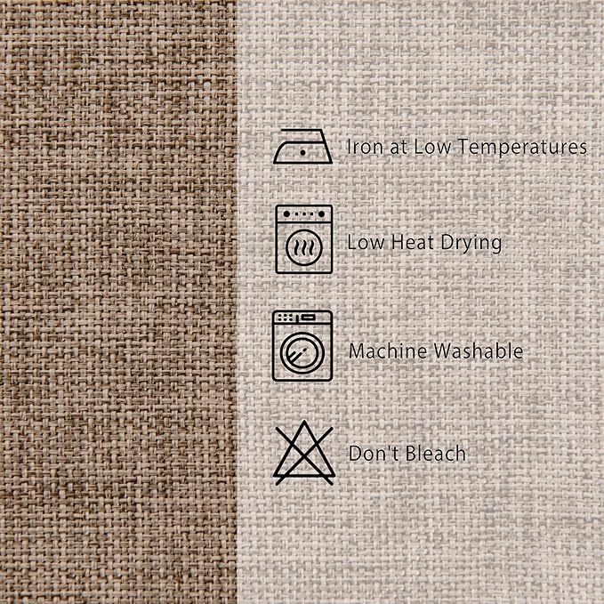 Hiasan Faux Linen Square Tablecloth - Wrinkle and Stain Resistant Washable Table Cloth for Kitchen Dining Room Holiday Table Cover for Party Dinner, Khaki, 70 x 70 Inch