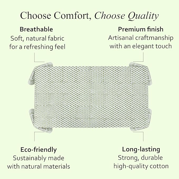 CPC Tablecloth 100% Cotton 60x90 Inch Indian Block Print Rectangle Table Cover, Washable Table Cloth for Weddings, Spring/Summer, Barbeque - Emerald Green