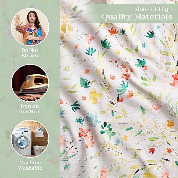 Maison d' Hermine Cloth Napkins Set of 4 100% Cotton Everyday Reusable Square Napkins Cloth Washable, Dinner, Party, Wedding, Restaurant, Spring/Summer (Colmar, 20" x 20")