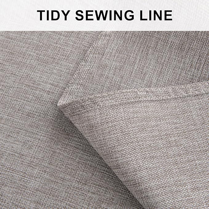 Hiasan Round Linen Tablecloth 30 Inch - Wrinkle and Stain Resistant Washable Polyester Fabric Table Cloth for Dining Room Kitchen Party, Stone