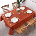 maxmill Jacquard Table Cloth Swirl Pattern Spillproof Wrinkle Resistant Halloween Decorative Fabric Tabletop Soft Dining Tablecloth for Fall Harvest Thanksgiving Dinner, Rectangle 52 x 70 Inch Rust