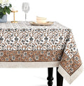 CPC Autumn Vine Tablecloth 100% Cotton 72x160 Inch Indian Block Print Rectangle Table Cover, Table Cloth for Gifting in Weddings, Halloween, Fall, Christmas, Thanksgiving
