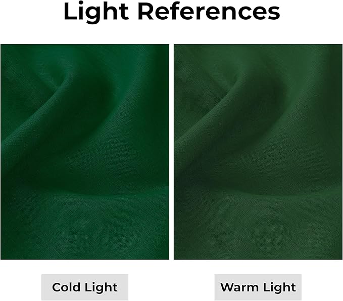 D'Moksha Homes Linen Table Runner 48 Inches - 100% Pure Linen Forest Green Table Runner 14 x 48 Inch for Coffee Tables, Dresser, St Patricks Day, Easter - Machine Washable