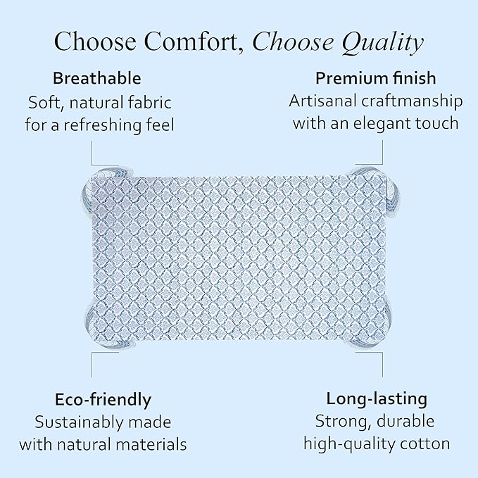 CPC Indigo Regal Tablecloth 100% Cotton 72x160 Inch Indian Block Print Rectangle Table Cover, Table Cloth for Gifting in Weddings, Halloween, Fall, Christmas, Thanksgiving