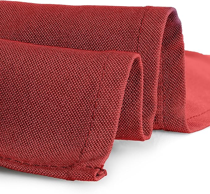 Gee Di Moda Rectangle Tablecloth - 60 x 84 Inch Red Table Cloth for 5 Foot Rectangle Tables - Heavy Duty Washable Fabric - for Holiday Party, Dinner, Weddings, Baby Shower & Events