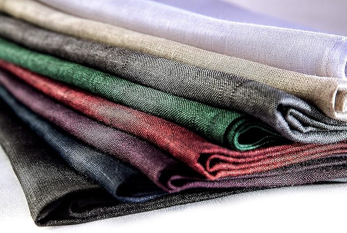Solino Home Navy Blue Linen Napkins Set of 4 - 100% Pure Linen Dinner Napkins 20 x 20 Inch for Winter, Spring, Easter - Fete