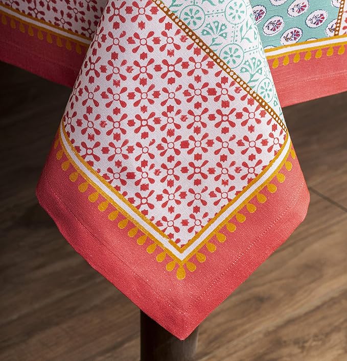 Maison d' Hermine Table Cloth Rectangle Table 100% Cotton 54 x 72 Inches Tablecloth Reusable Decorative for Dining Room Farmhouse Home Valentines Day Decorations Spring Summer - Provence