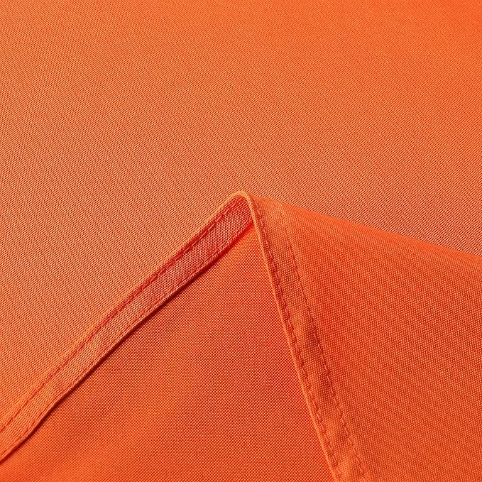 sancua Square Tablecloth - 70 x 70 Inch - Stain and Wrinkle Resistant Washable Polyester Table Cloth, Decorative Fabric Table Cover for Dining Tables, Buffet Parties and Camping, Orange