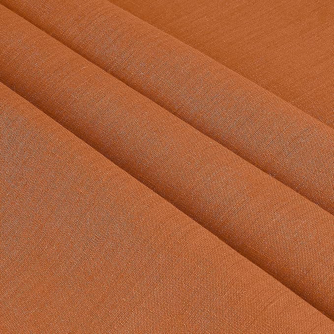 D'Moksha Homes Linen Rust Tablecloth 60 x 132 Inch - 100% Pure Linen Rectangular Tablecloth - Machine Washable Table Cloth for Spring, Easter