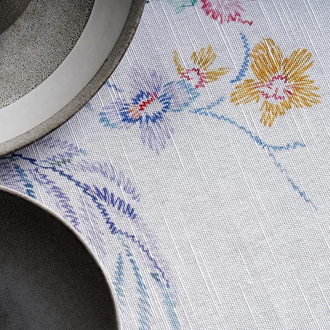 Maison d' Hermine Table Cloth Rectangle Table 100% Cotton 70 x 120 Inches Tablecloth Reusable Decorative for Dining Room Farmhouse Home Valentines Day Decorations Spring Summer - Paradise Island